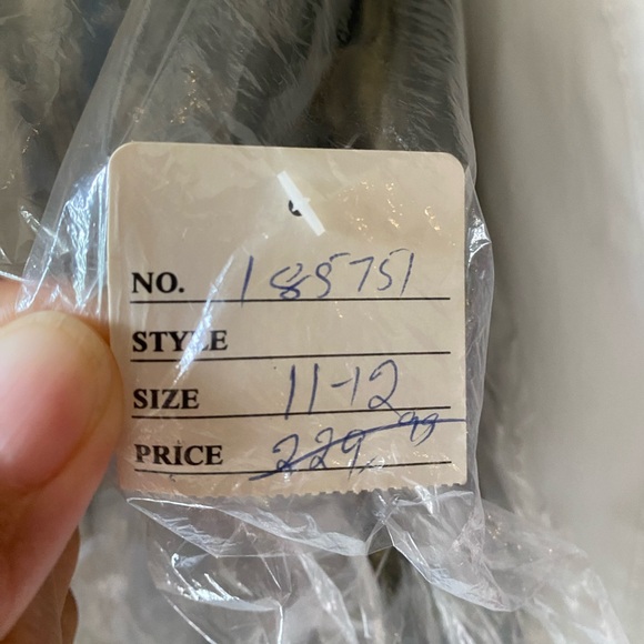 NEW Floor Length Dress Bronze Satin Gold Lace Size 11/12 - Picture 11 of 11